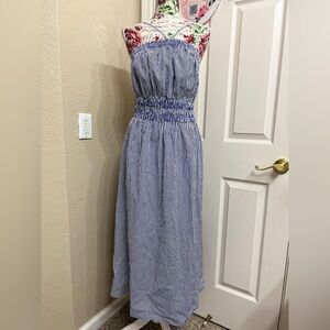 Rachel Parcell Navy Striped Maxi Dress